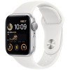 Умные часы Apple Watch SE 2 40 мм (алюминиевый корпус, серебристый/белый, спортивный силиконовый ремешок)
